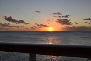 sunset from cruise ship