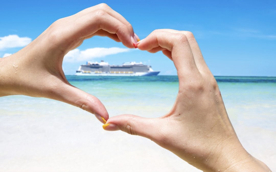 heart hands with cruise ship
