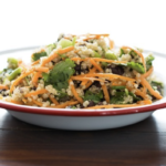 Tangy cilantro-lime quinoa salad recipe from Ohsheglows.com