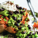 Loaded sweet potato recipe from Oh She Glows cookbook