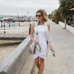 Lisa from MidlifeInBloom.com shows a casual white dress from Nordstrom