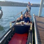 Couple on gondola ride in Newport Harbor