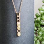 gold-plated drop pendant necklace
