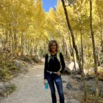 Lisa from MidlifeinBloom.com hiking in Rocky Mountain National Park