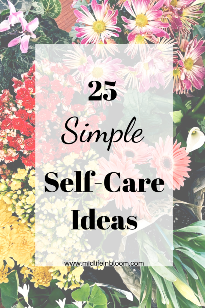 Pinterest image for self-care ideas blog post