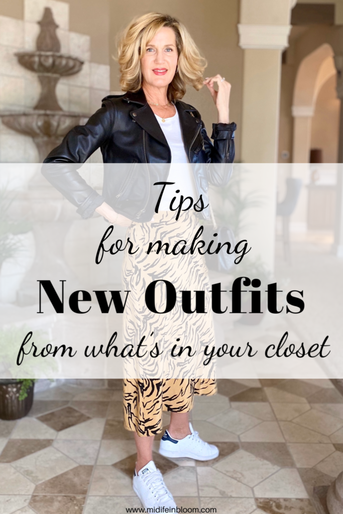 Tips for making new outfits from what's in your closet blog post from Lisa at midlifeinbloom.com