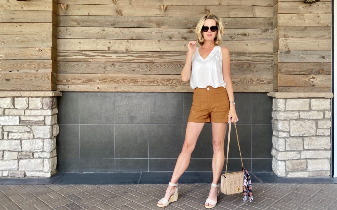 stylish shorts outfit blog post cover image