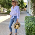 Lisa from Midlifeinbloom.com shows timeless outfit
